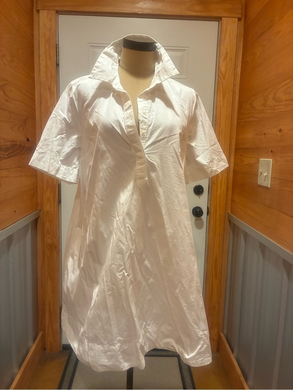 Old Navy White Polo-Style Mini Dress